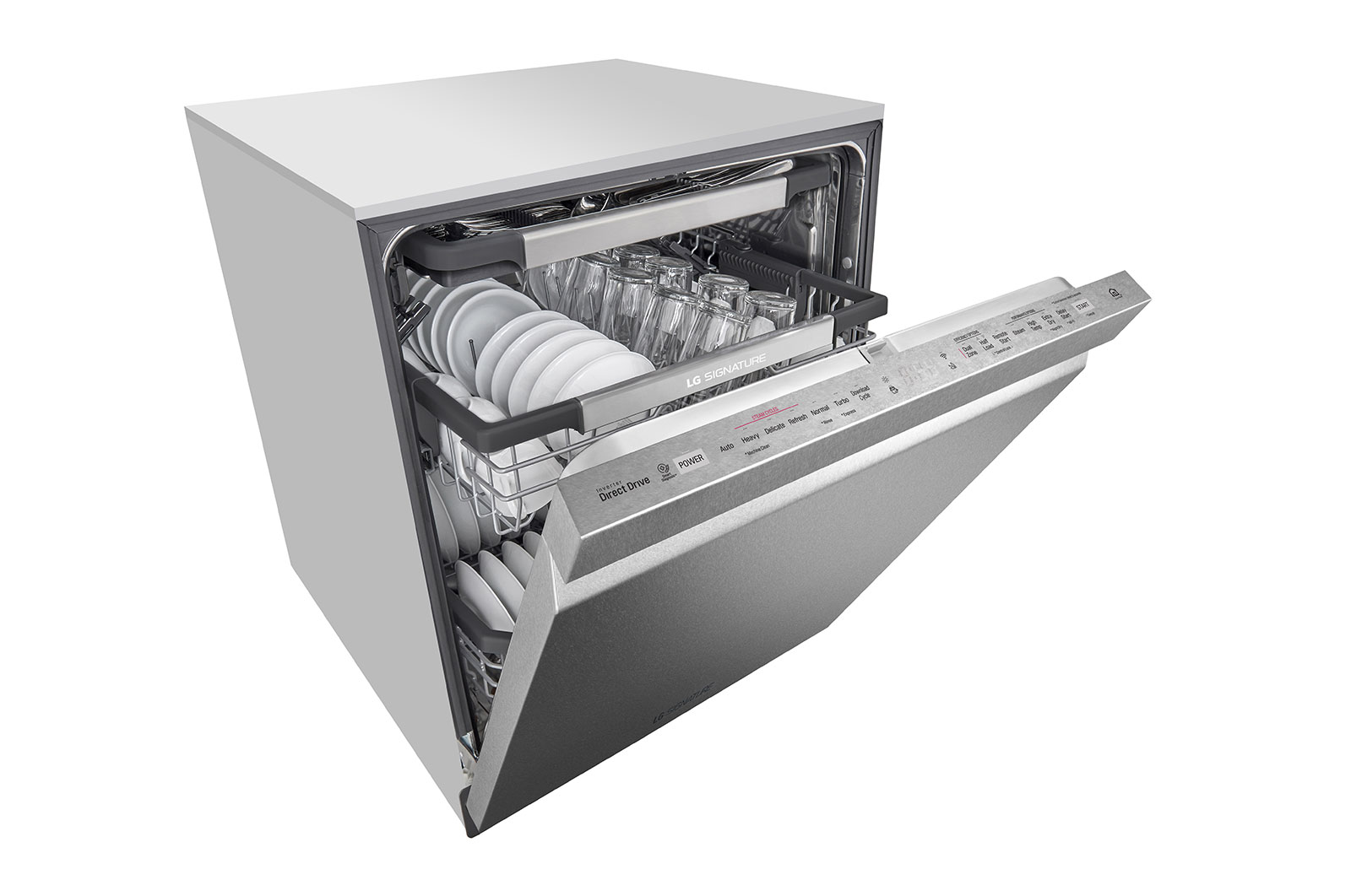LG Lavaplatos LG SIGNATURE inteligente con Wi-Fi y control superior con TrueSteam® y QuadWash™, LUDP8908SN