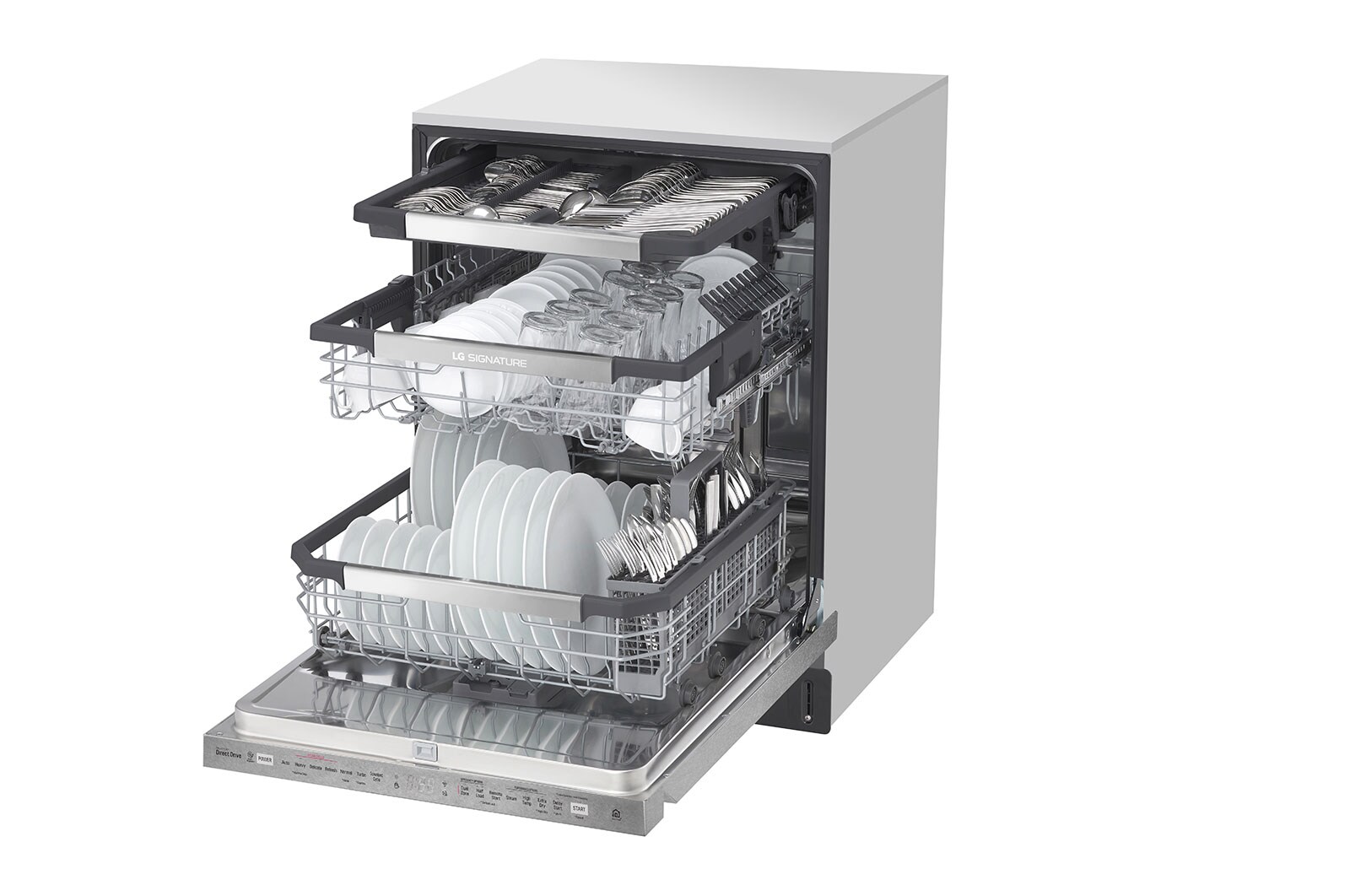 LG Lavaplatos LG SIGNATURE inteligente con Wi-Fi y control superior con TrueSteam® y QuadWash™, LUDP8908SN