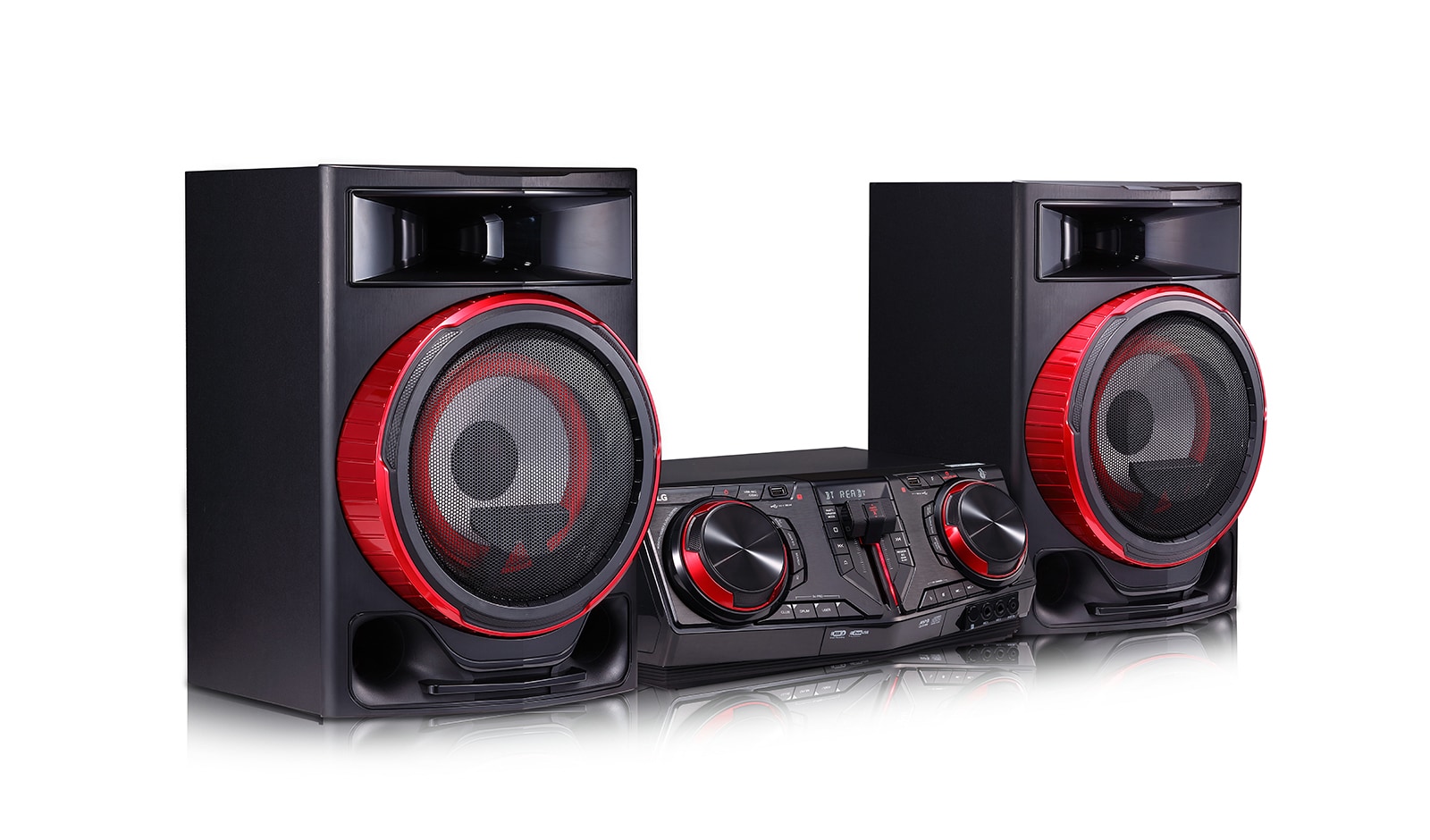 LG Minicomponente LG XBOOM CJ87 de 2350 W de potencia RMS, DJ Loop, TV Sound Sync, Karaoke, CJ87
