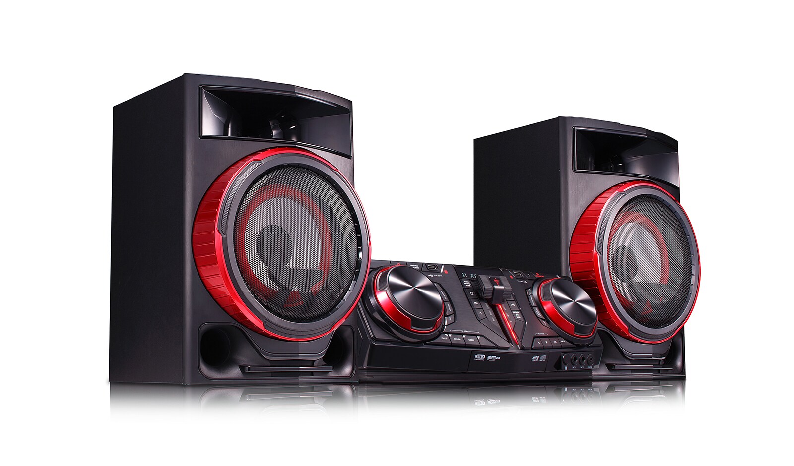 LG Minicomponente LG XBOOM CJ87 de 2350 W de potencia RMS, DJ Loop, TV Sound Sync, Karaoke, CJ87