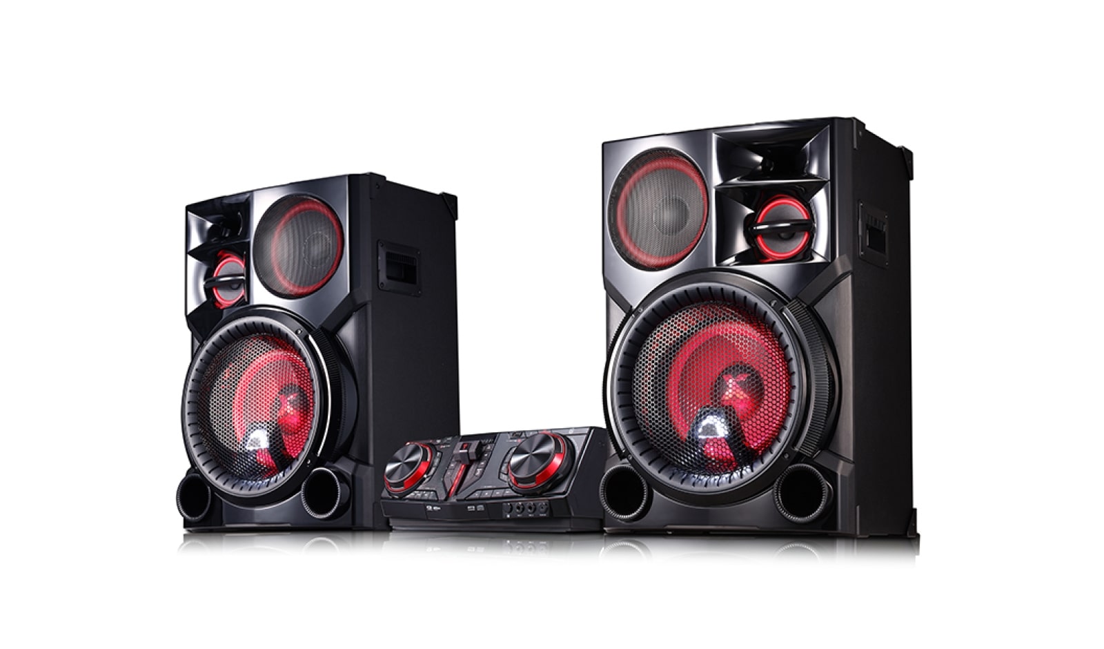 LG Minicomponente LG XBOOM CJ98 de 3500 W de potencia RMS, TV Sound Sync, DJ Loop, Karaoke, CJ98