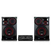 Front view of Minicomponente LG XBOOM CL98 de 3500 W de potencia RMS, Multi Bluetooth, TV Sound Sync, Karaoke CL98