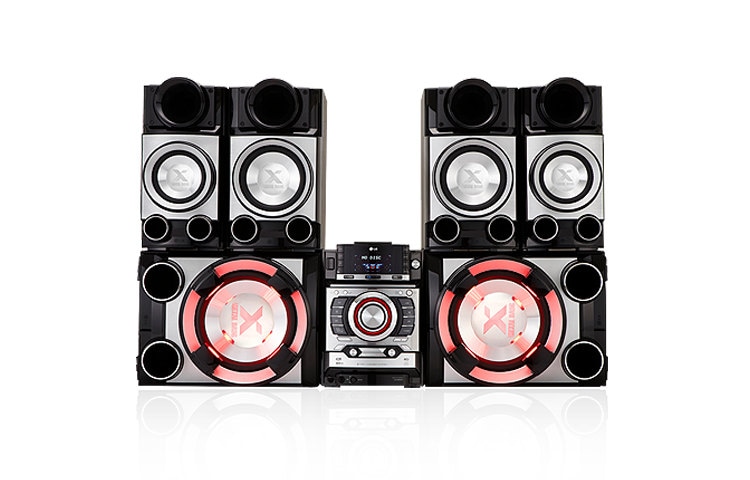 LG X-Metaliza tu rumba con los 20,000W del CM9520 X-Metal Bass de LG. Ritmos con potencia y sin distorsión., CM9520