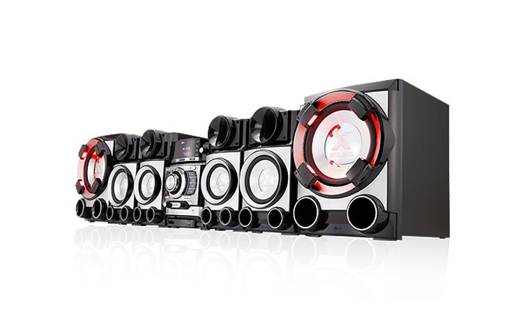 LG X-Metaliza tu rumba con los 20,000W del CM9520 X-Metal Bass de LG. Ritmos con potencia y sin distorsión., CM9520