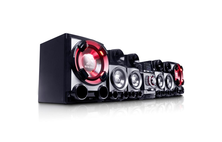 LG X-Metaliza tu rumba con los 20,000W del CM9520 X-Metal Bass de LG. Ritmos con potencia y sin distorsión., CM9520