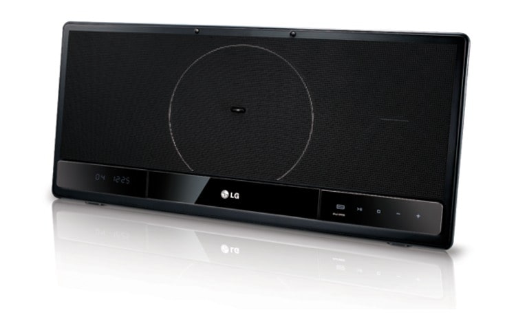 Front view of La música cae bien a toda hora y por ello tienes el DM2820 de LG, perfecto para tu casa, o la oficina. DM2820