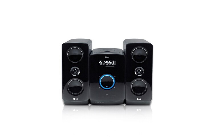 Front view of Maximiza tu diversión con el micro componente FA164 de LG. FA164