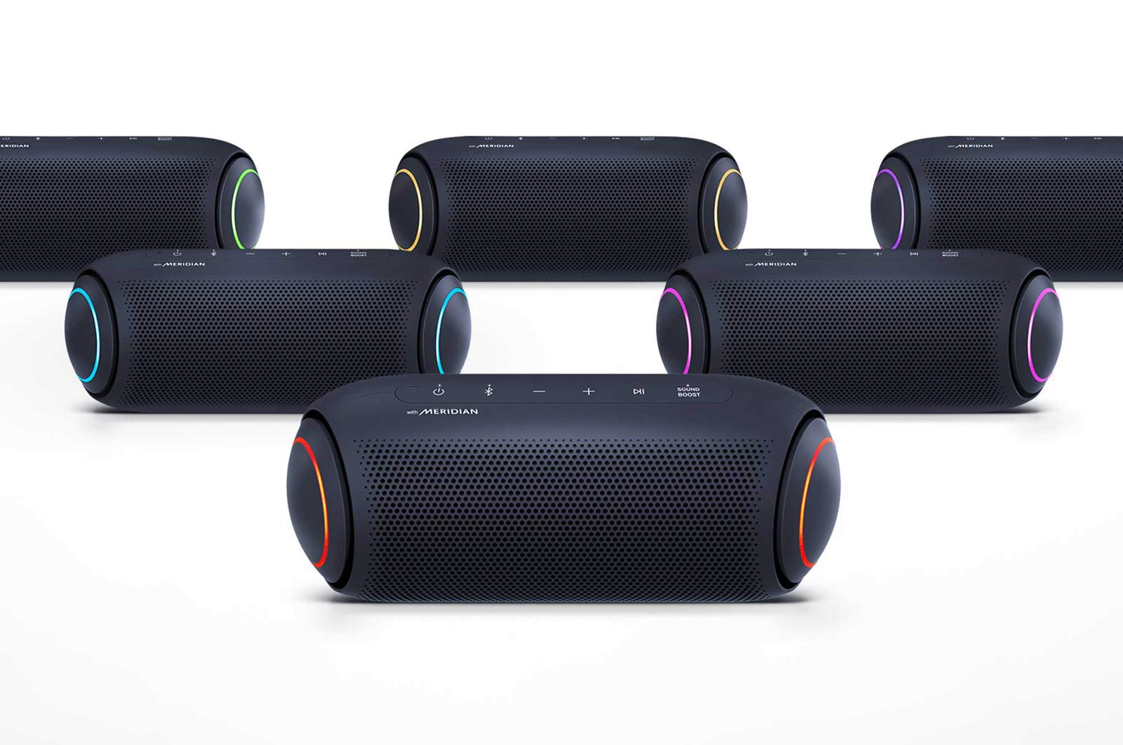 LG Bocina portátil XBOOM Go PL7 | Bluetooth| Luces LED | Tecnología de Sonido Meridian, PL7