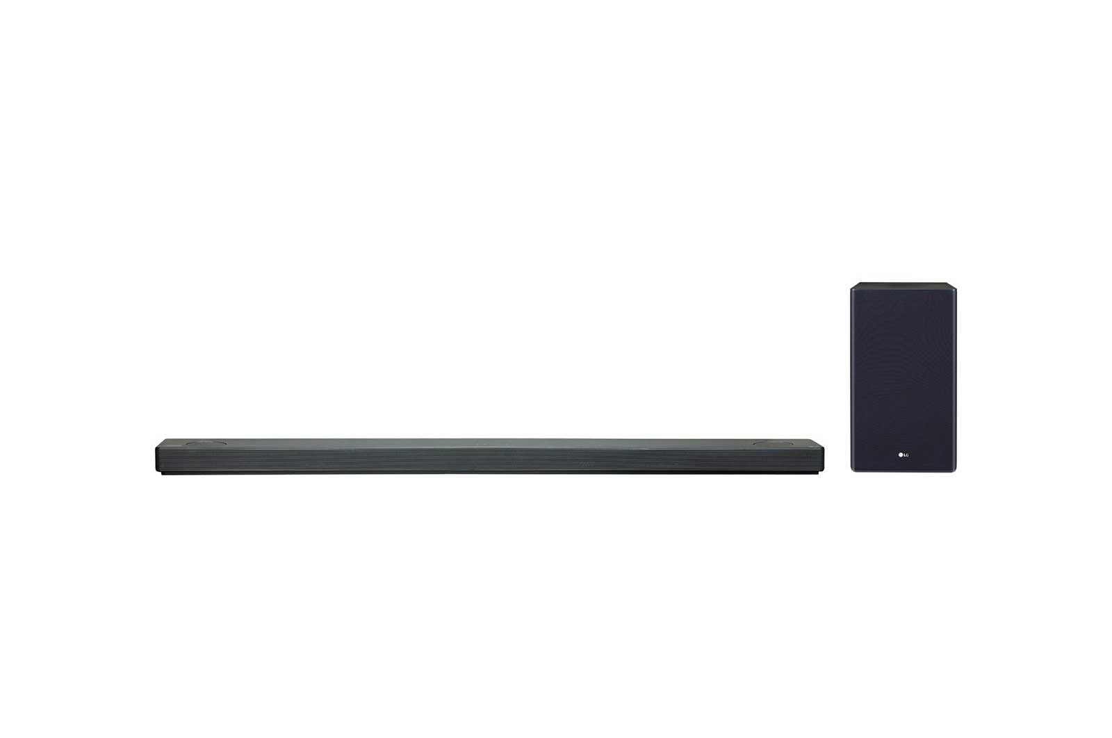 Front view of Barra de sonido LG SL10Y 5.1.2 canales, 570 W de potencia, Tecnología Meridian &amp; Dolby Atmos SL10Y