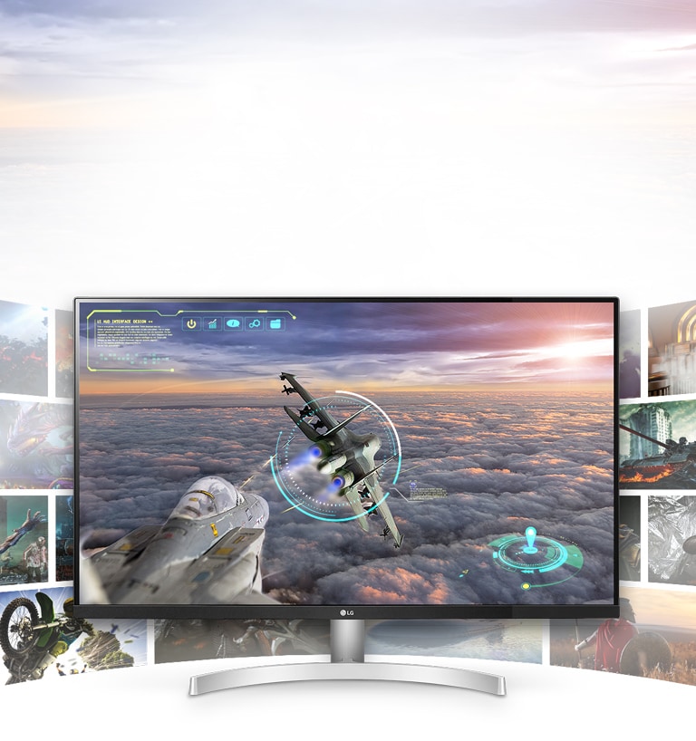 Escena de juego con una claridad excepcional y detalles en la pantalla LG UHD 4K