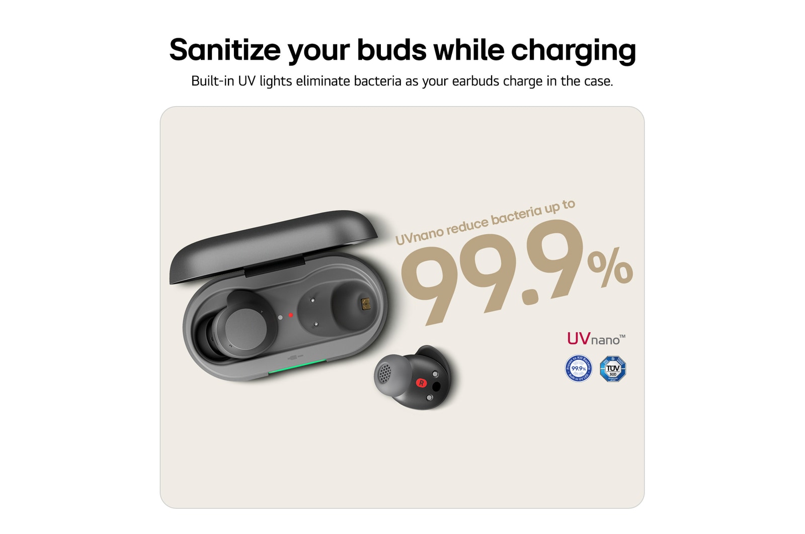 USP card: Sanitize your buds while charging