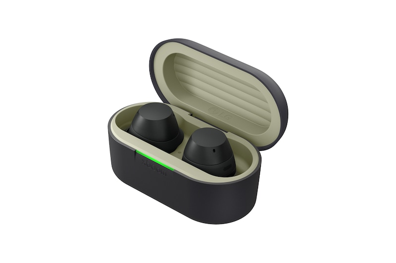 cradle side view with earbuds inside