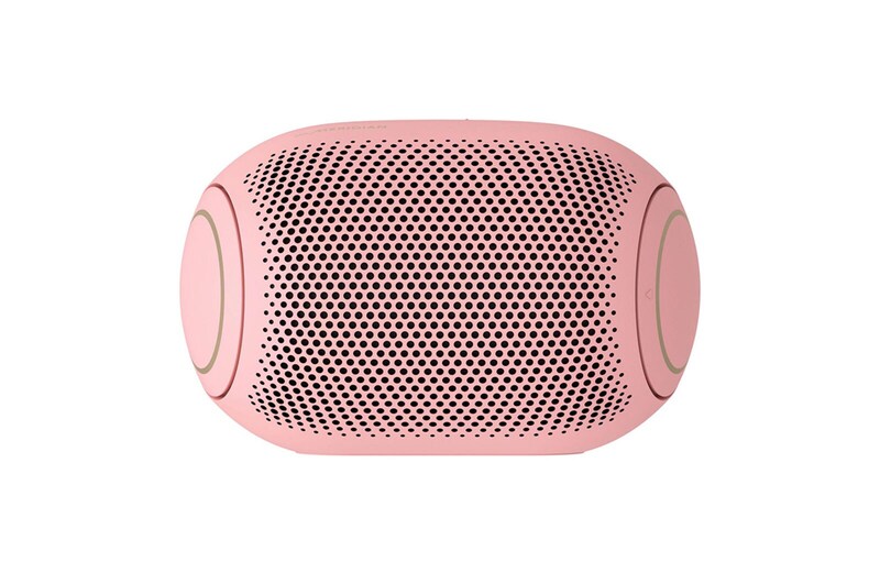 LG Bocina portátil XBOOM Go PL2 | Color rosa| Bluetooth | Certificación IPX5 | Tecnología de Sonido Meridian, PL2P