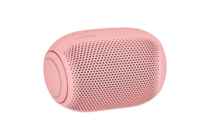 LG Bocina portátil XBOOM Go PL2 | Color rosa| Bluetooth | Certificación IPX5 | Tecnología de Sonido Meridian, PL2P