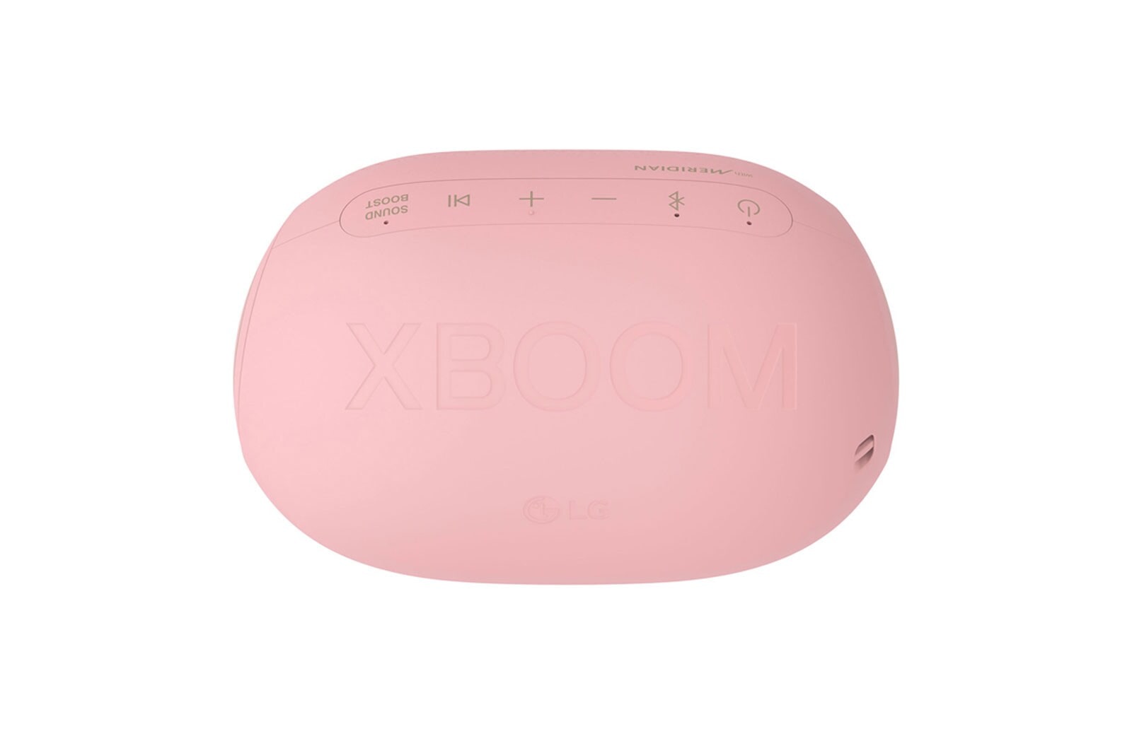 LG Bocina portátil XBOOM Go PL2 | Color rosa| Bluetooth | Certificación IPX5 | Tecnología de Sonido Meridian, PL2P