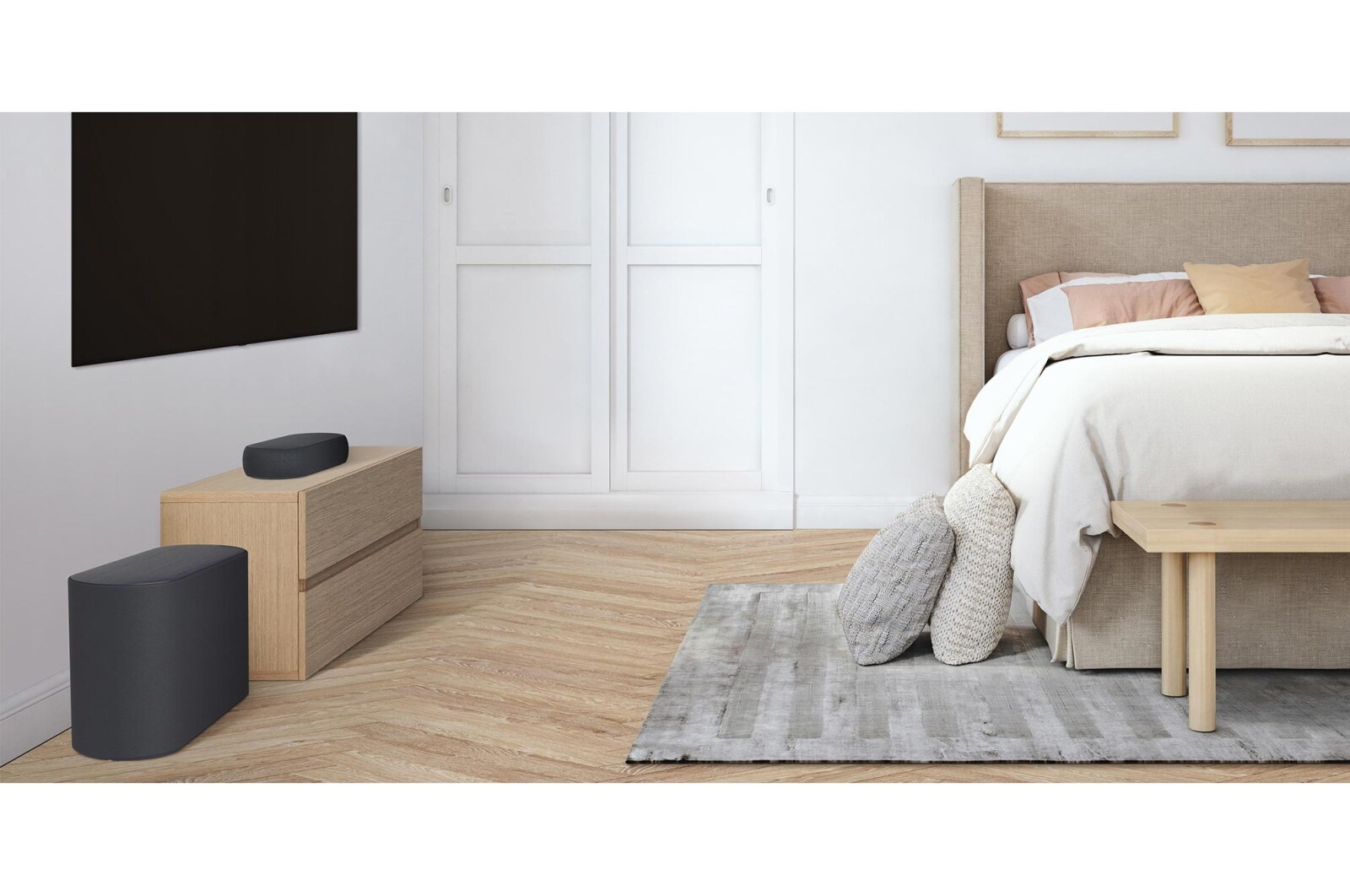 LG Barra de sonido compacta LG QP5 Éclair de 320W de potencia 3.1.2 canales con calidad de sonido Hi-Res Audio, Dolby Atmos, DTS:X y HDMI eARC., QP5
