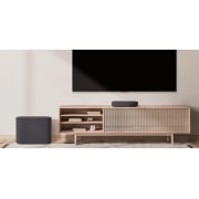 LG Barra de sonido compacta LG QP5 Éclair de 320W de potencia 3.1.2 canales con calidad de sonido Hi-Res Audio, Dolby Atmos, DTS:X y HDMI eARC., QP5