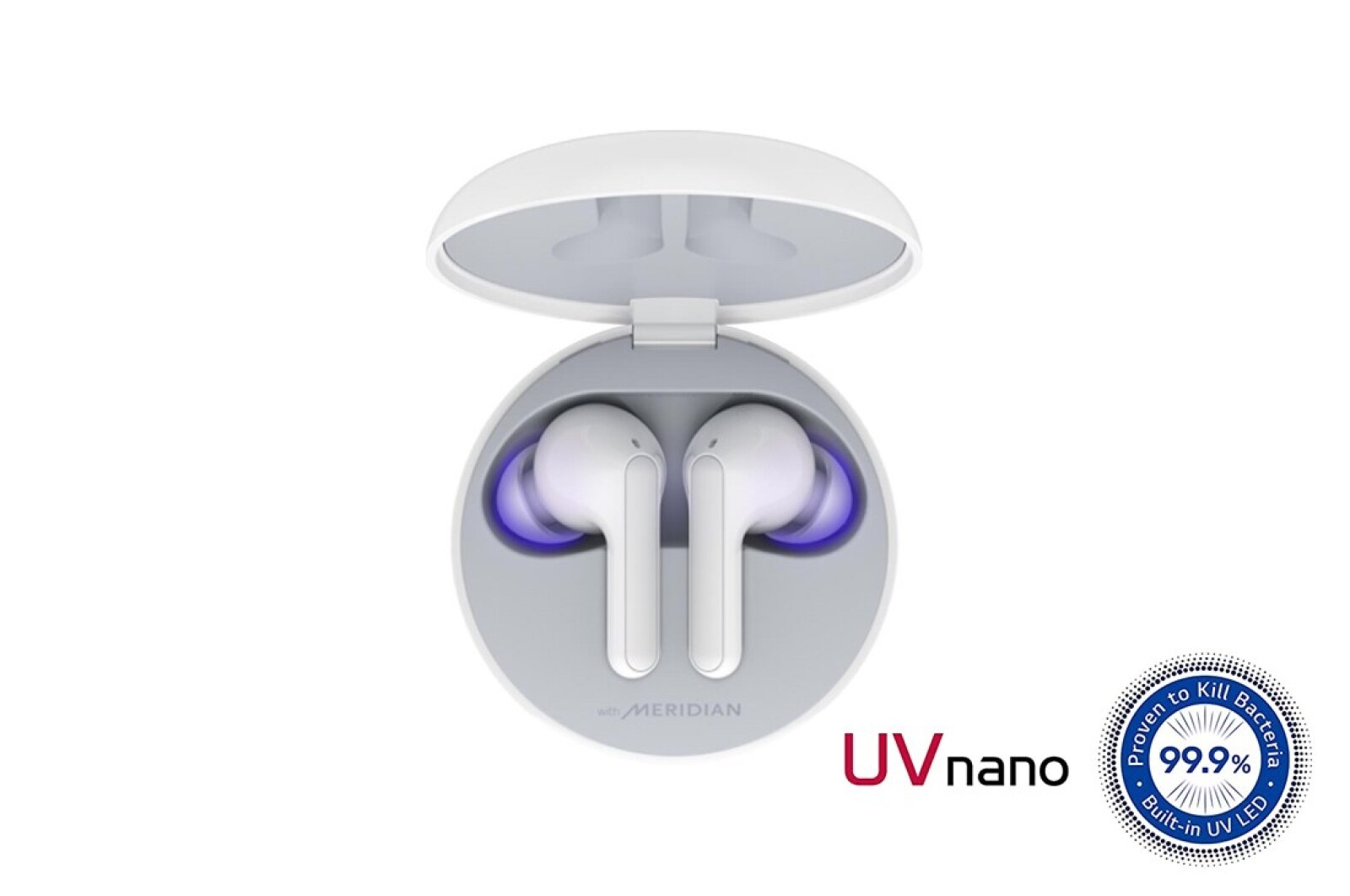 LG RP4BE XBOOM360 RP4 color vino y Audífonos Inalámbricos LG TONE Free HBS-FN6 color Blanco con UVNano, RP4-FN6