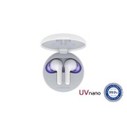 LG RP4BE XBOOM360 RP4 color vino y Audífonos Inalámbricos LG TONE Free HBS-FN6 color Blanco con UVNano, RP4-FN6