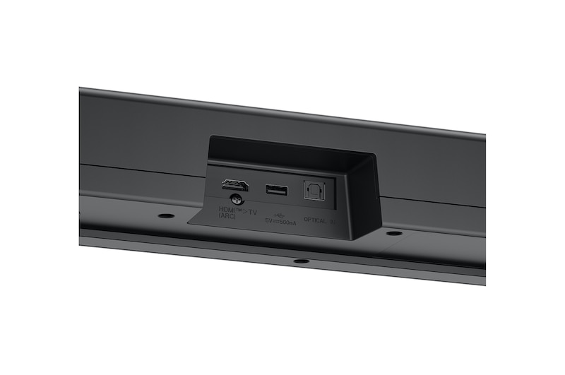 Rear view of soundbar