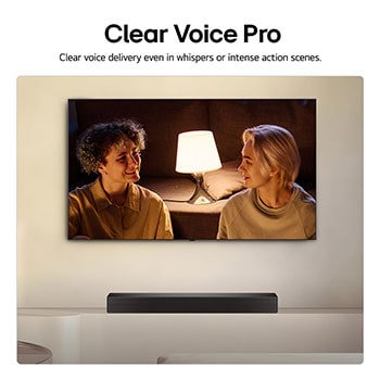 Vista frontal de la Barra de Sonido de Cine en Casa LG SH5A con altavoces traseros Dolby Atmos de 4.1 canales 2025