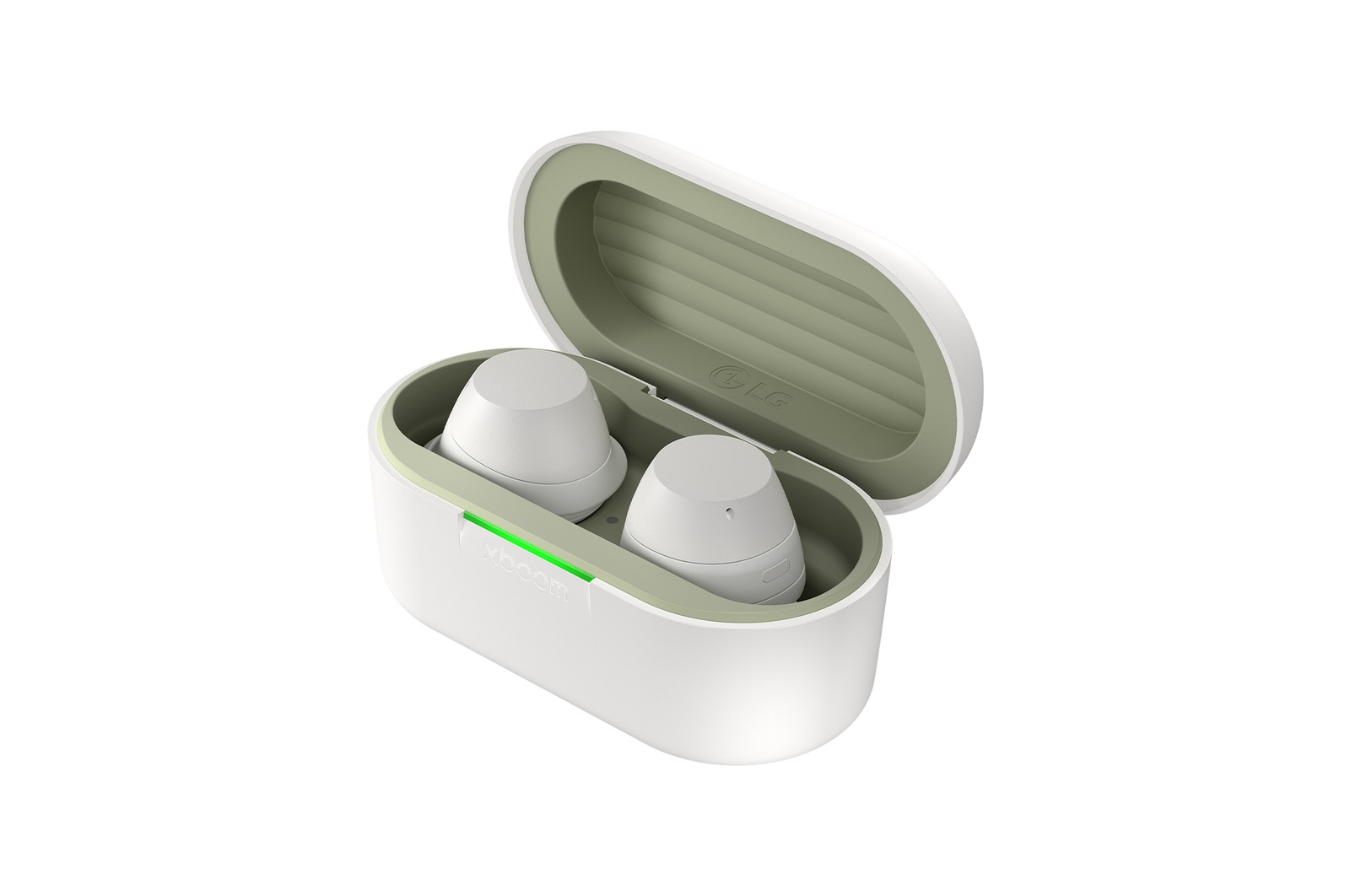 cradle side view with earbuds inside