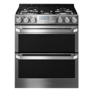 Front view of Estufa LG de 6.9 ftᶟ, Wi-Fi, ProBake Convection® y EasyClean LUTG4519SN