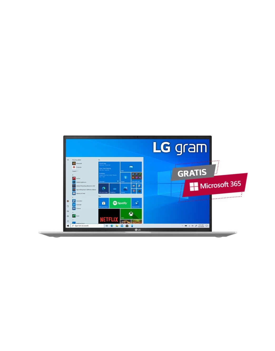 LG gram Ultra-Ligera, panel IPS de 17” 16:10, 11th Gen Intel® Core