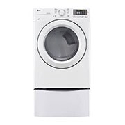 Front view of 20kg Secadora a Gas de Carga Frontal  &amp; Smart Diagnosis, Color Blanco DF20WV