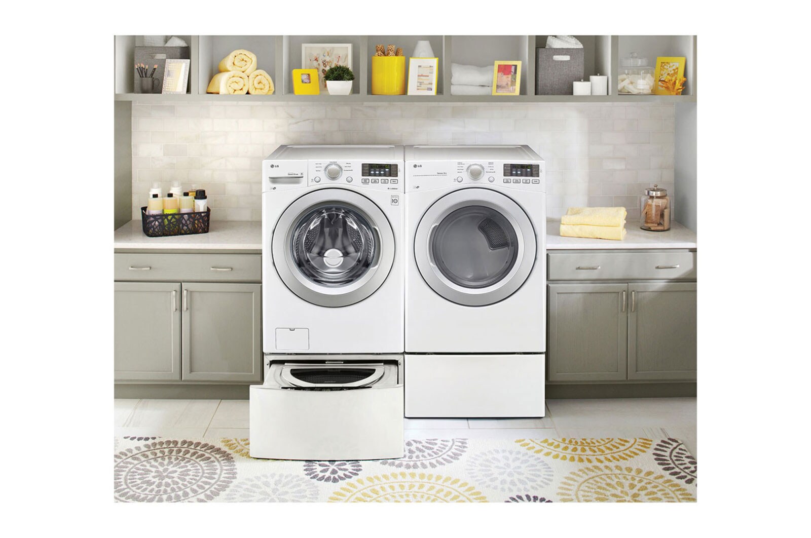 LG 20kg Secadora a Gas de Carga Frontal  & Smart Diagnosis, Color Blanco, DF20WV