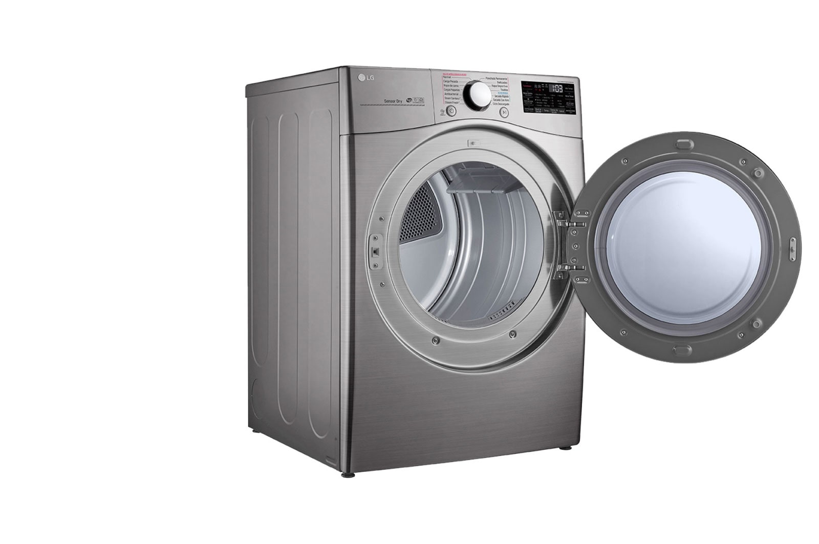 LG 20kg Secadora Eléctrica de Carga Frontal con Vapor & SmartThinQ(Wi-Fi), Color Acero, DF22VV2SBE