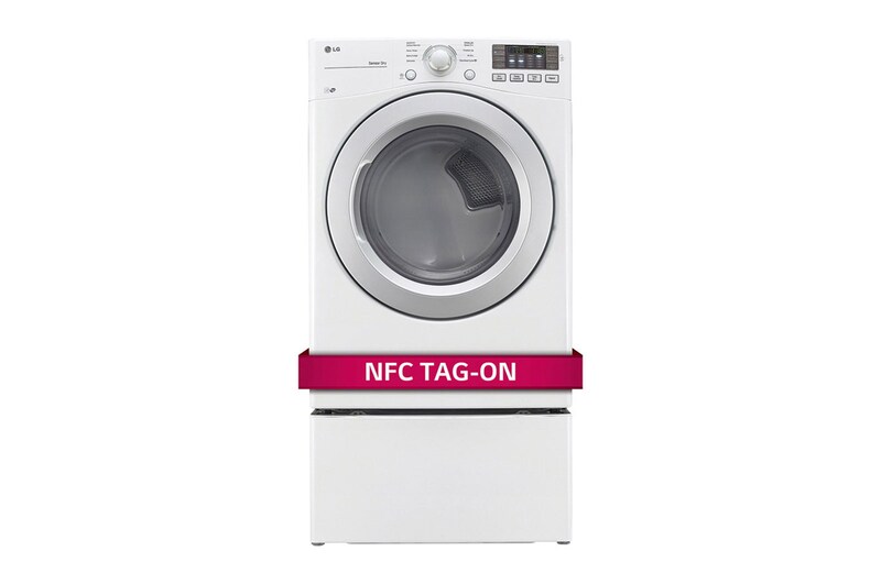 LG 7.3cu.ft Secadora Electrica de Carga Frontal & SmartThinQ(Wi-Fi),Sensor Secado, Color Blanco, DLE3170W