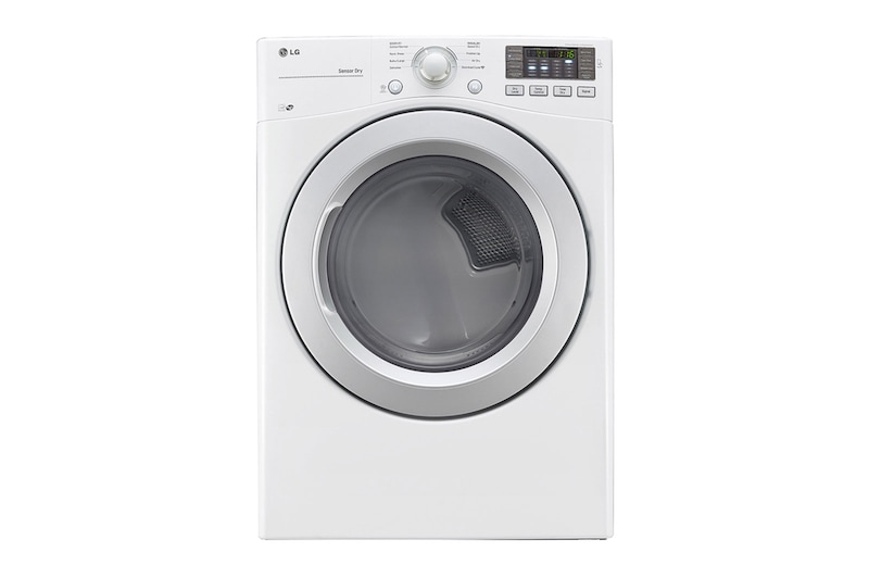 LG 7.3cu.ft Secadora Electrica de Carga Frontal & SmartThinQ(Wi-Fi),Sensor Secado, Color Blanco, DLE3170W