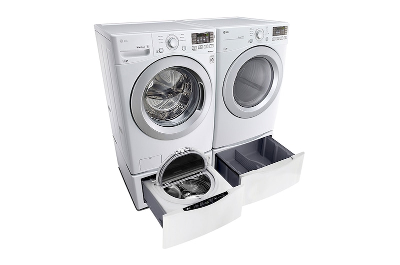 LG 7.3cu.ft Secadora Electrica de Carga Frontal & SmartThinQ(Wi-Fi),Sensor Secado, Color Blanco, DLE3170W