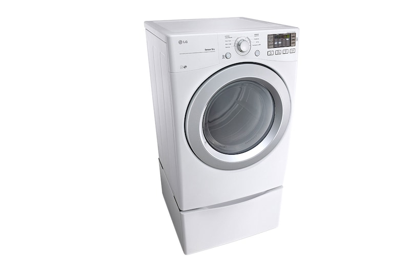 LG 7.3cu.ft Secadora Electrica de Carga Frontal & SmartThinQ(Wi-Fi),Sensor Secado, Color Blanco, DLE3170W