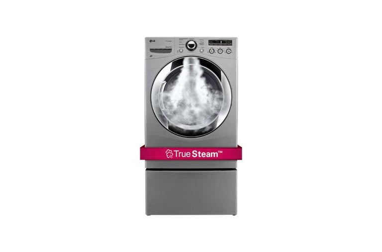 Front view of 7.3 cu. ft. Capacidad Extra Grande SteamDryer™ con Sensor Dry DLEX3250W