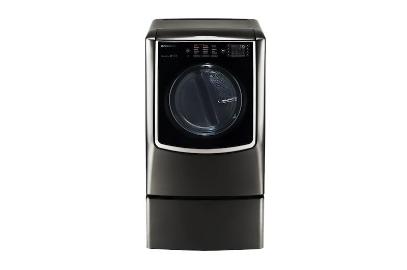 LG 9.0 pᶟ |Secadora a Eléctrica |Carga frontral| Vapor| Acero Inoxidable Negro | ThinQ™, DLEX9500K