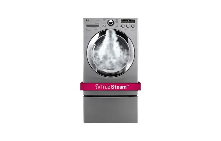 Front view of Secadora a Gas. TrueSteam. 18kg DLGX3251V