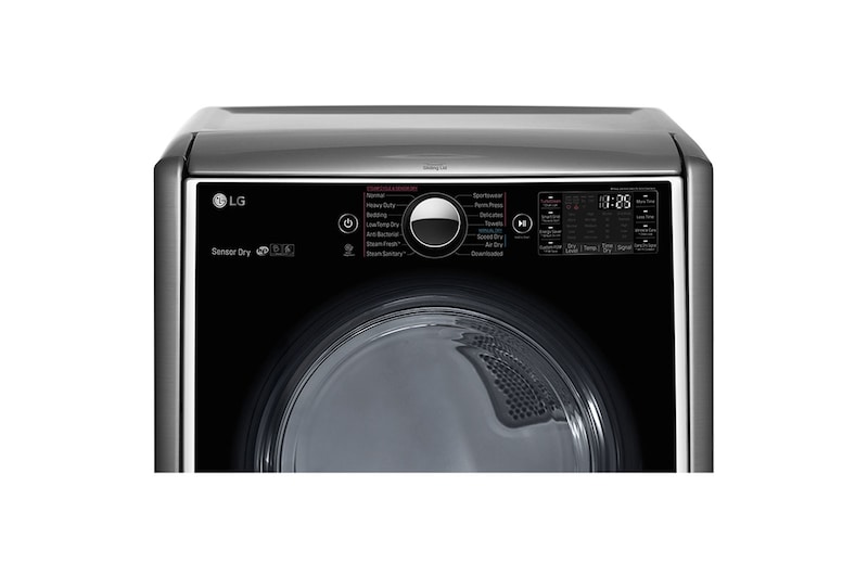LG 7.4cu.ft Secadora Gas de Carga Frontal con Vapor & SmartThinQ(Wi-Fi), Color Acero, DLGX5001V
