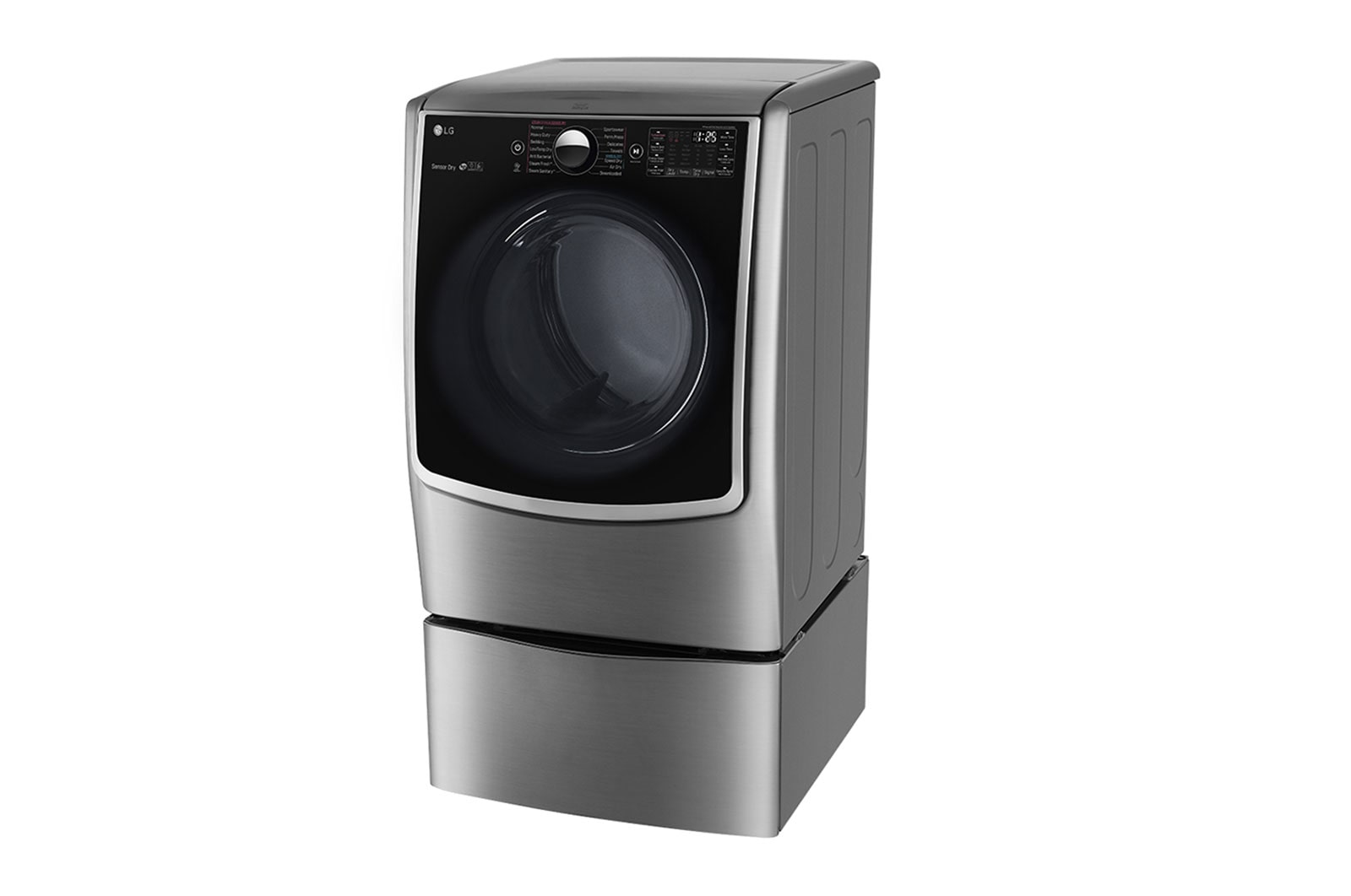 LG 7.4cu.ft Secadora Gas de Carga Frontal con Vapor & SmartThinQ(Wi-Fi), Color Acero, DLGX5001V
