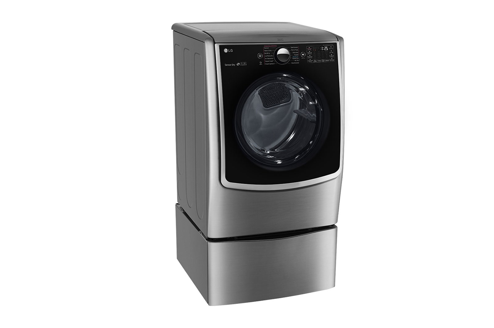 LG 7.4cu.ft Secadora Gas de Carga Frontal con Vapor & SmartThinQ(Wi-Fi), Color Acero, DLGX5001V