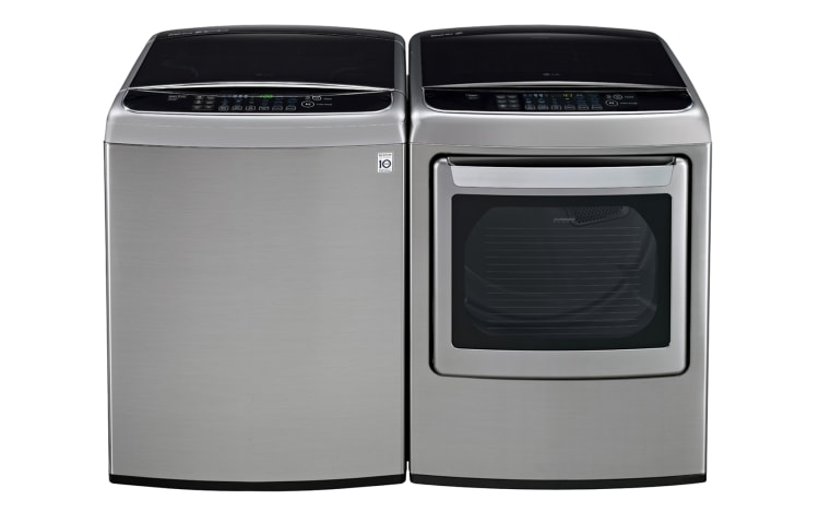 LG 7.3cu.ft Secadora a Gas de Carga Frontal con vapor & ThinQ (Wi-Fi), Color Acero, DLGY2139EK1