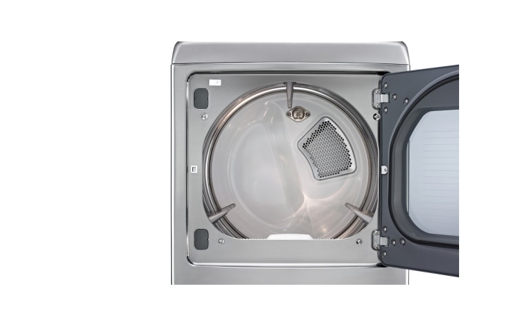 LG 7.3cu.ft Secadora a Gas de Carga Frontal con vapor & ThinQ (Wi-Fi), Color Acero, DLGY2139EK1