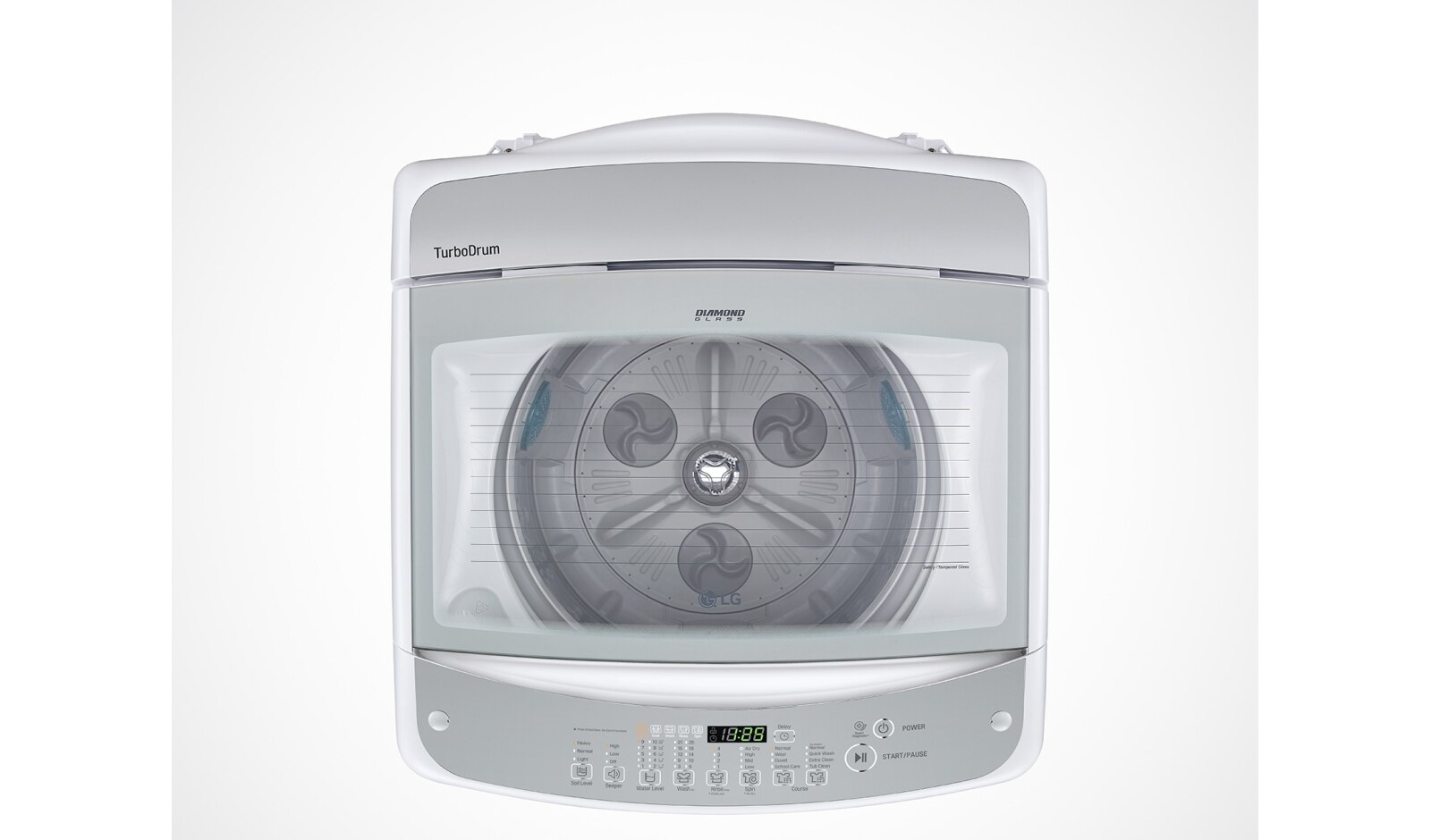 LG Lavadora Carga Superior, TurboDrum™, 17kg/ 37lbs, Color Blanco, WFS1719ET