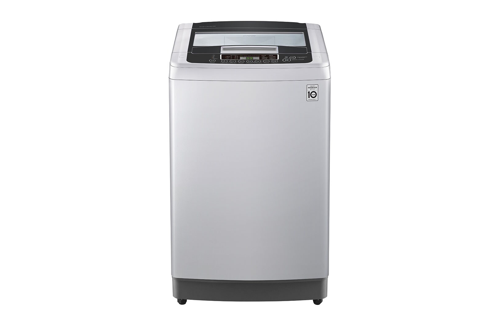Front view of Lavadora Carga Superior 13kg Smart Inverter, Smart Motion, TurboDrum™, Color Gris WT13DPBP