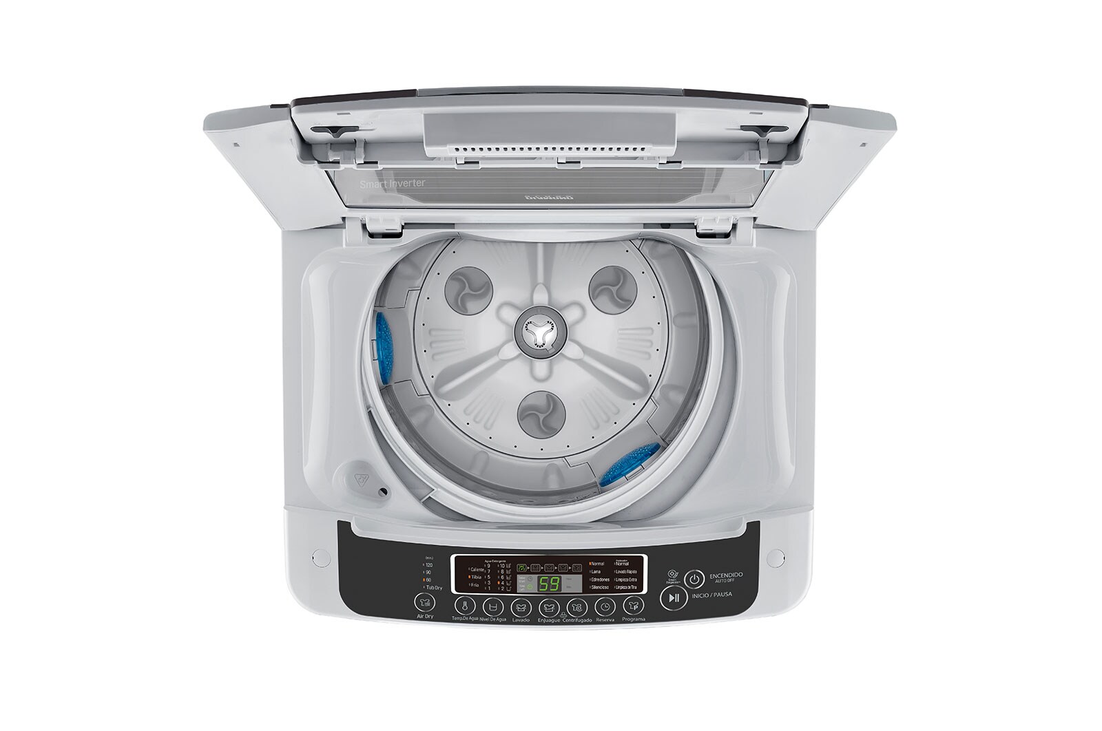 LG Lavadora Carga Superior 13kg Smart Inverter, Smart Motion, TurboDrum™, Color Gris, WT13DPBP