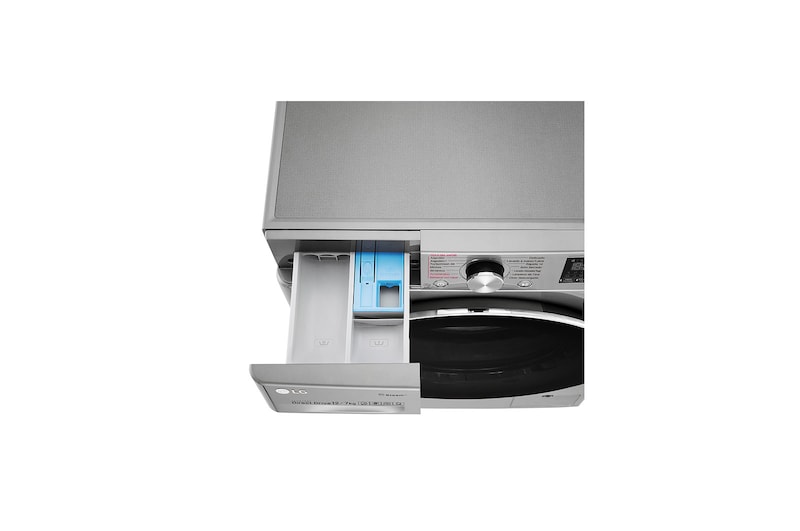 LG 12/7kg Lavasecadora Carga Frontal con Vapor, AI Direct Drive Inverter & Smart ThinQ (Wi-Fi), Color Acero, WD12VVC3S6C