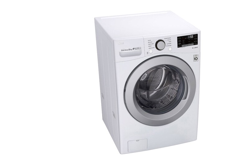 LG 22kg Lavadora Carga Frontal con Direct Drive Inverter & Smart ThinQ (Wi-Fi), Color Blanco, WM22WV26