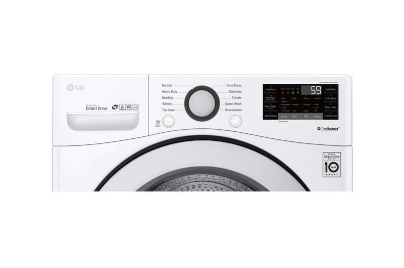 LG 4.5cu.ft Lavadora Carga Frontal Con Direct Drive Inverter & ThinQ, Color Blanco, WM3500CW