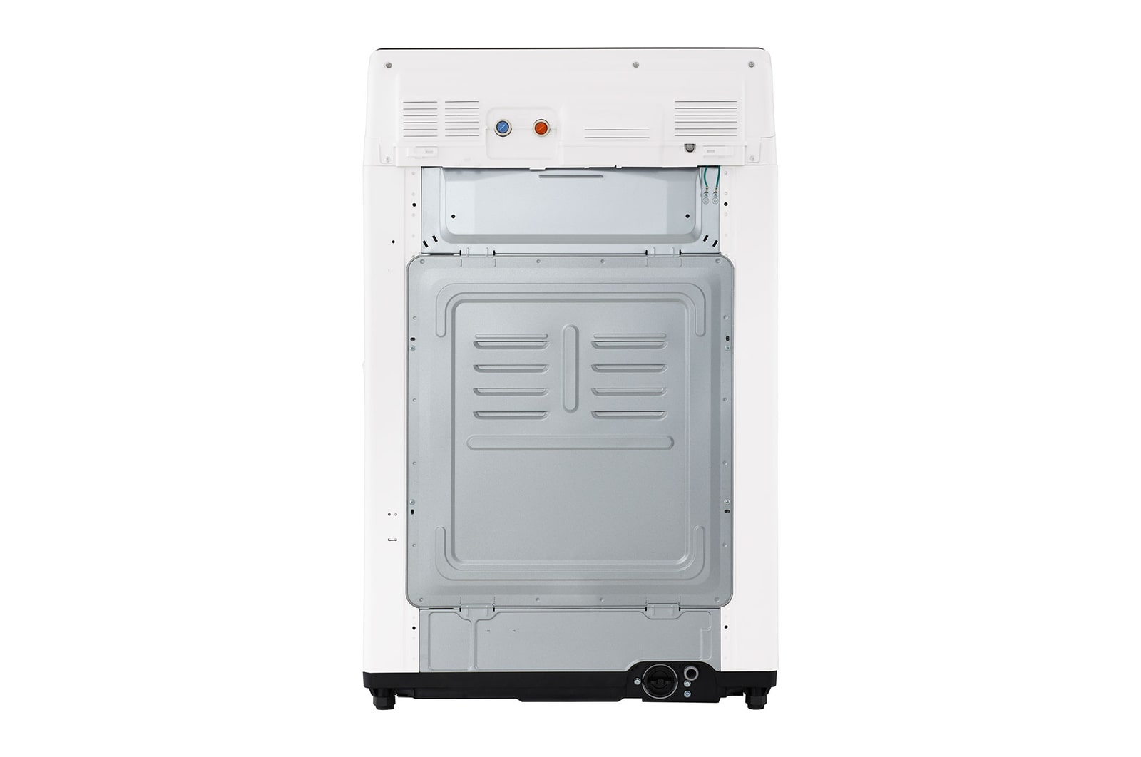 back view of top loading washing machine